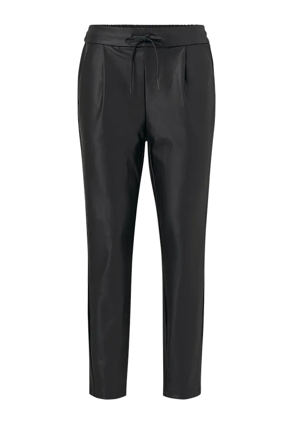 Vero Moda - Byxor vmEva Coated Pant - Svart