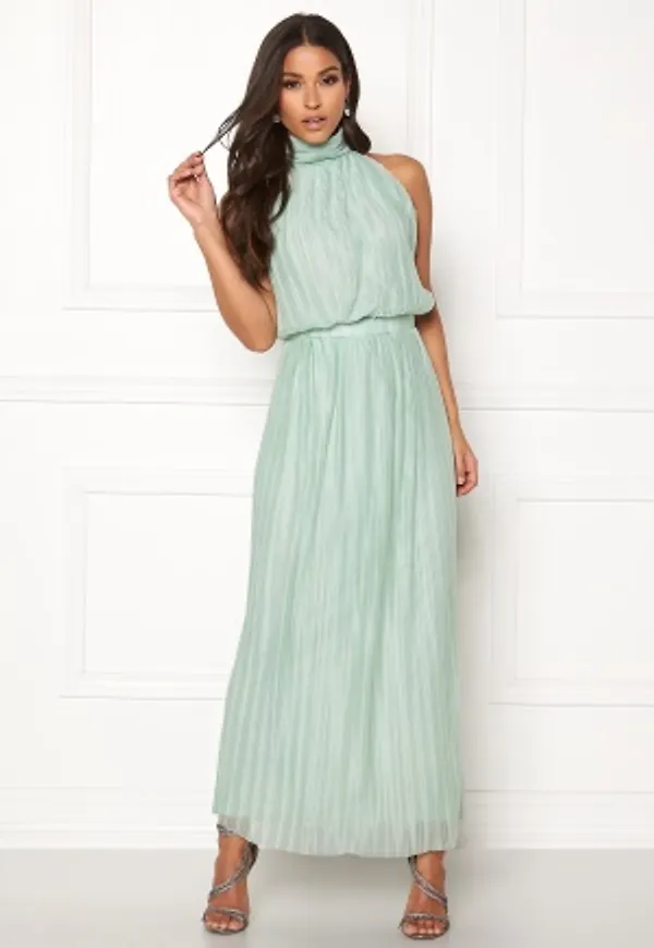 VILA Tippy S/L Maxi Dress Blue Haze M