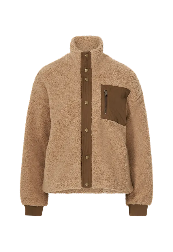 Culture - Jacka cuTally Teddy Fleece Jacket - Brun