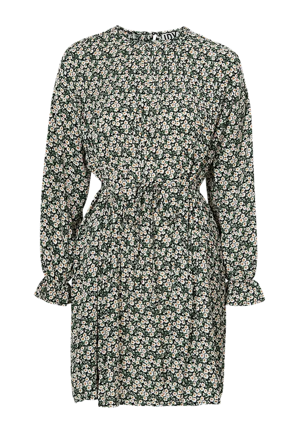 JDY - Klänning jdySisto L/S Plisse Dress Wvn - Svart