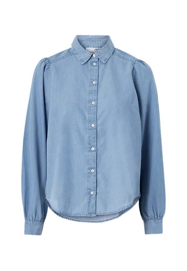 Selected FEMME - Skjorta slfTammy LS Shirt - Blå