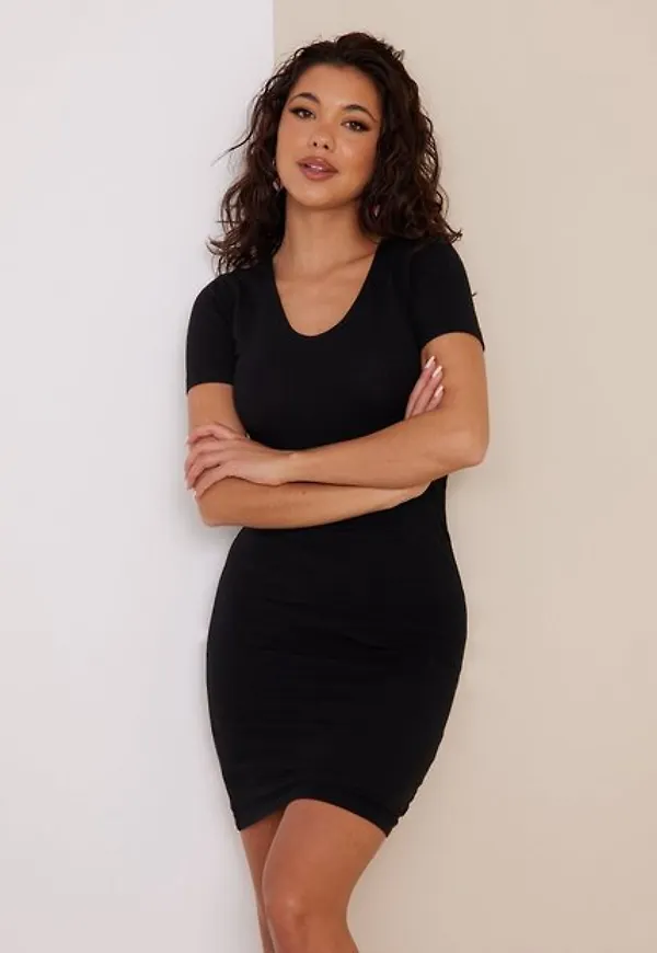 Jacqueline de Yong Jdyava S/S V-Neck Dress Jrs Fodralklänningar Black