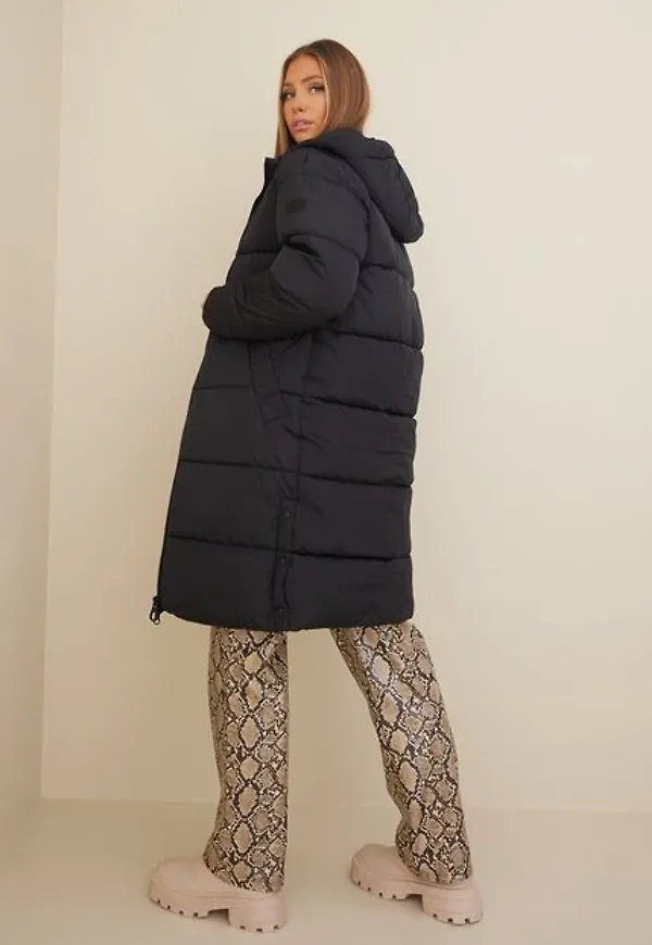 Only Onlamanda Long Puffer Coat Cc Otw Dunjackor Black