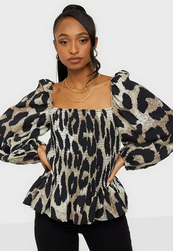 Object Collectors Item Objleonora L/S Smock Top a Div Festblusar
