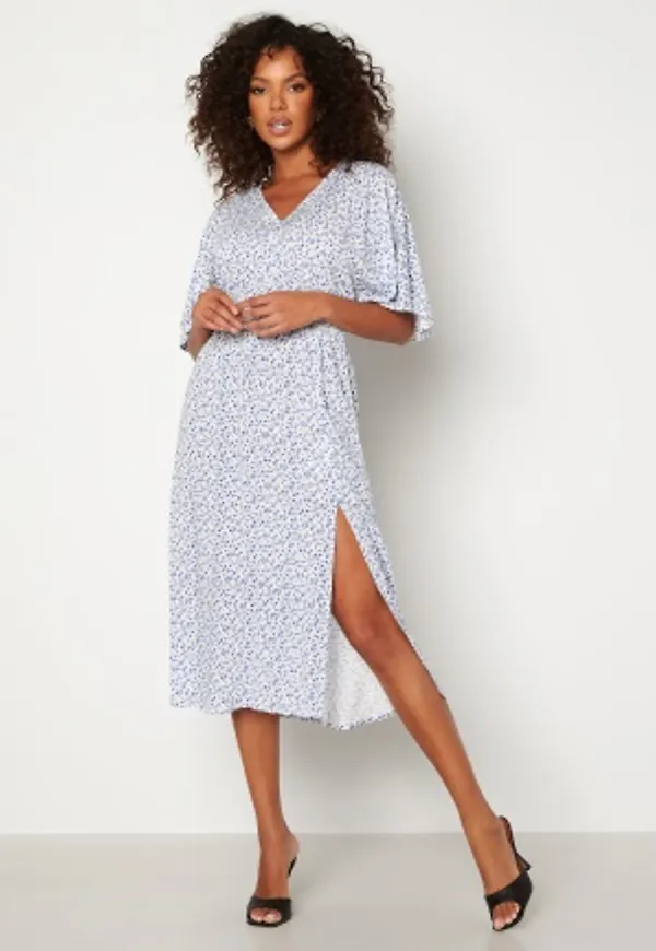 BUBBLEROOM Parisia butterfly sleeve dress Blue / Patterned 46