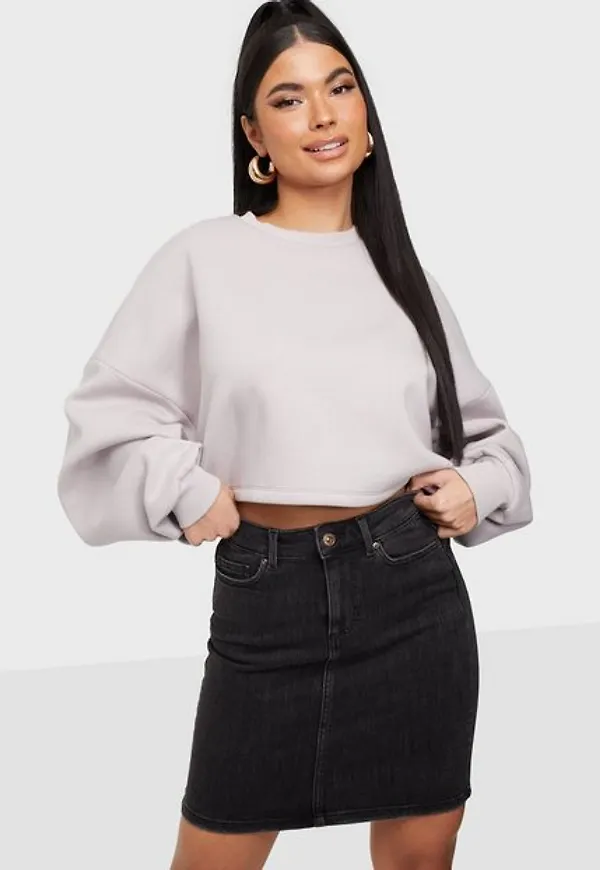 Pieces Pclili Mw Denim Skirt BL649-Vi Bc Minikjolar