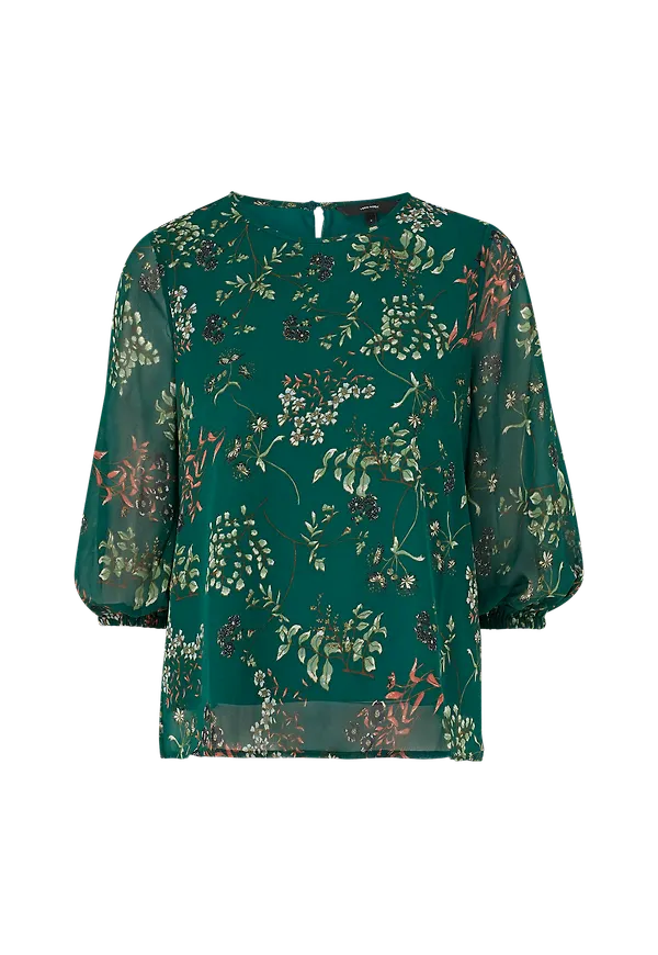 Vero Moda - Blus vmJulie 3/4 Top - Blå