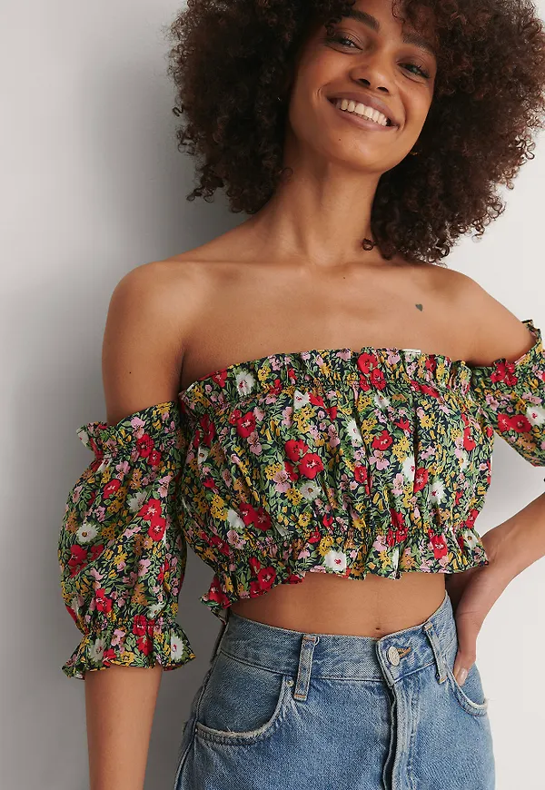 NA-KD Off Shoulder-Topp - Multicolor