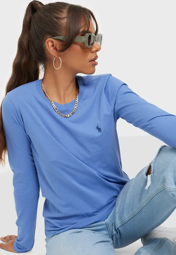 Polo Ralph Lauren - Långärmade toppar - Blue - Lng Slv Tee-Long Sleeve-T-Shirt - Toppar - Women's tops