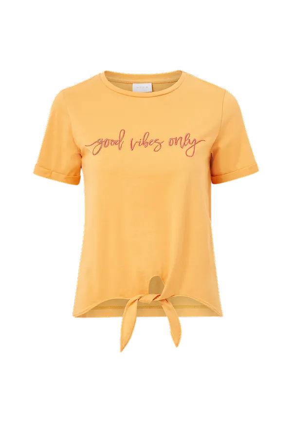 Vila - Topp viVibe S/S Top - Orange