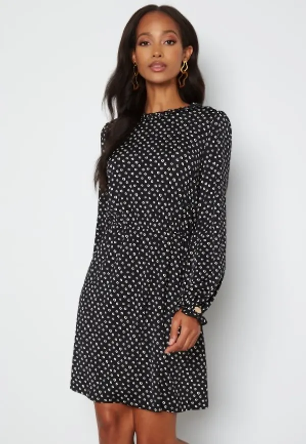 Chiara Forthi Romea puff sleeve dress Cream / Patterned XL