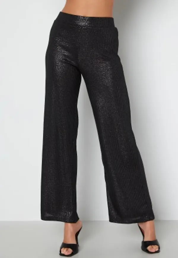 Happy Holly Romy glitter wide pants Black / Silver 36/38