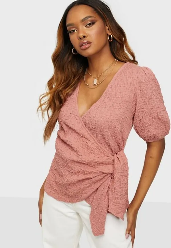 Vila Vivanilli 2/4 Wrap Top Vardagsblusar