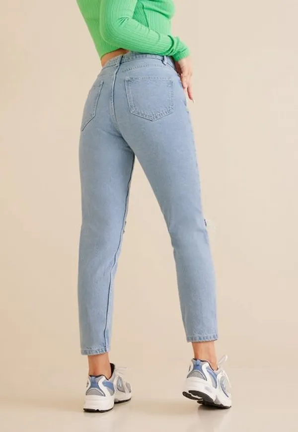 Only Onljagger High Mom Ankle Dnm Noos High waisted jeans Light Blue Denim Nas870