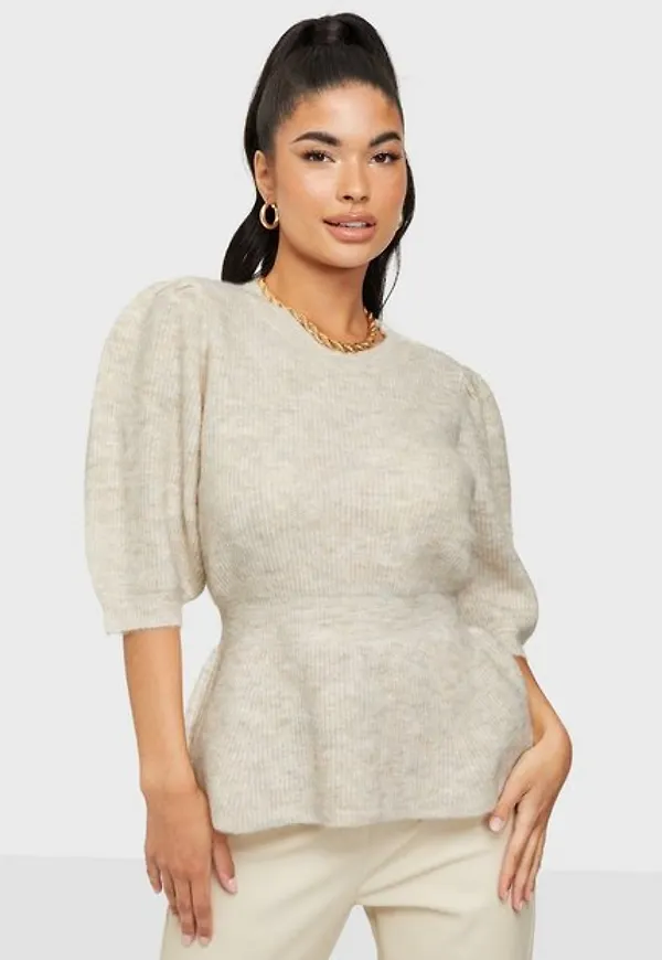 Vero Moda Vmmette 2/4 Peplum Blouse Ga Stickade tröjor