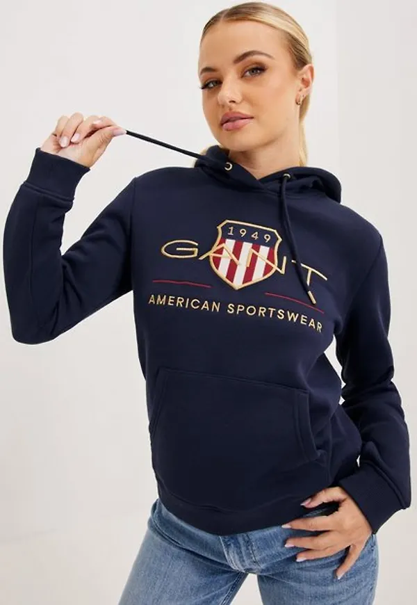 Gant Archive Shield Sweat Hoodie Hoodies Blue