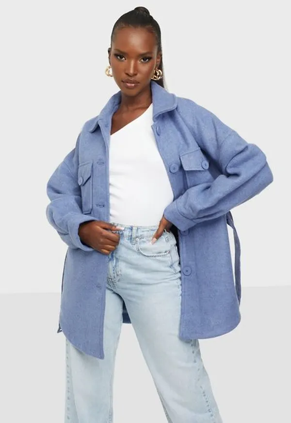 Pieces Pcselma Overshirt Jacket skjortjackor Pale Iris