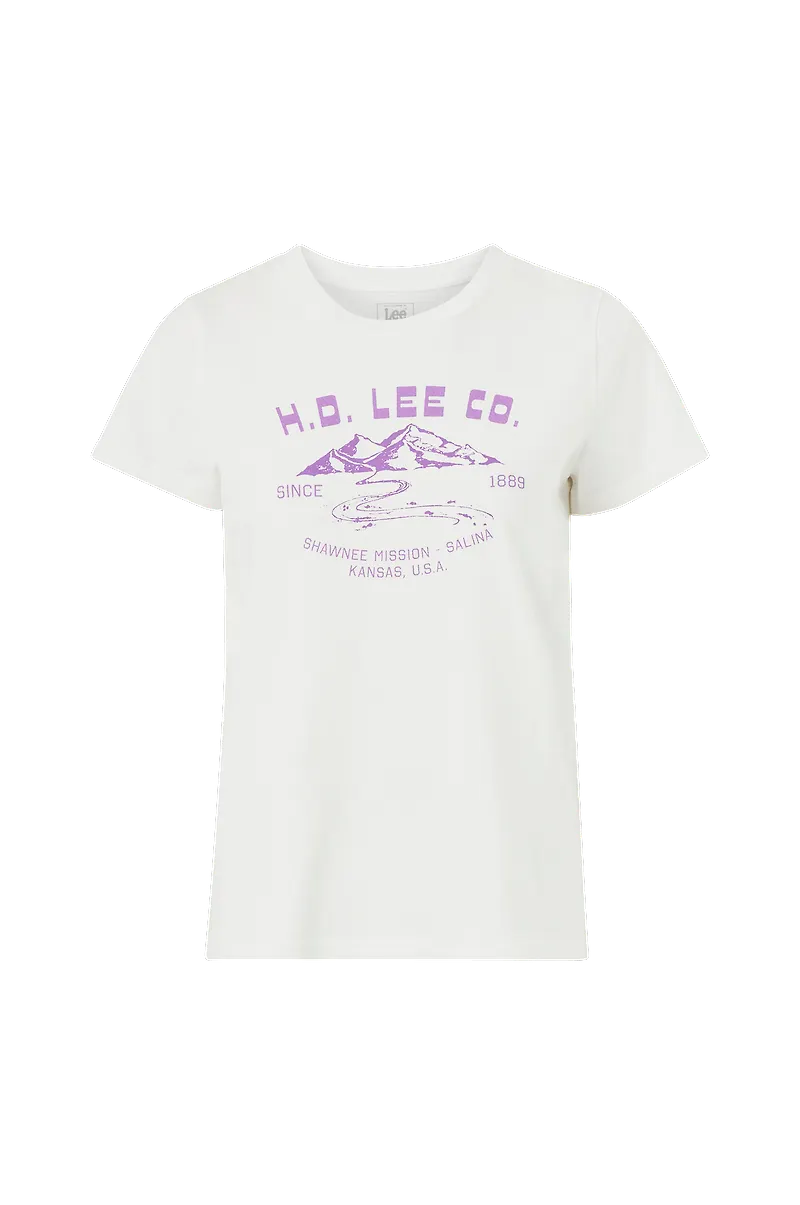 Lee - Topp Easy Graphic Tee - Vit