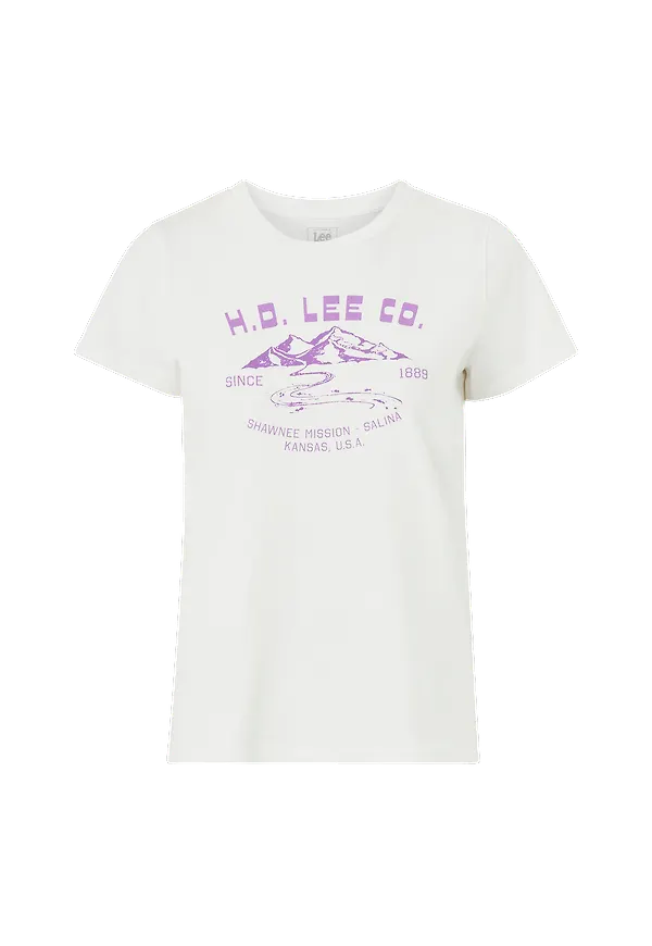 Lee - Topp Easy Graphic Tee - Vit