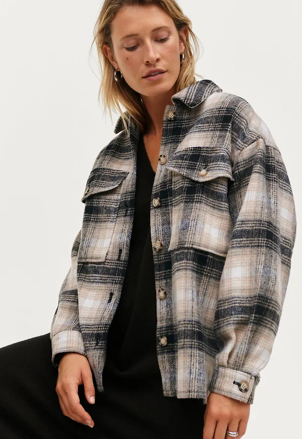 Ellos - Skjortjacka Miley Flannel - Svart