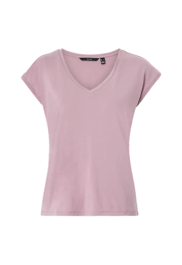 Vero Moda - Topp vmFilli SS V-neck Tee GA Noos - Lila