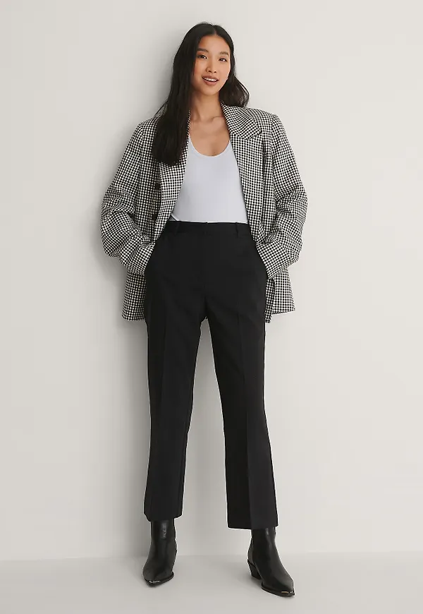 NA-KD Classic Kostymbyxor - Black