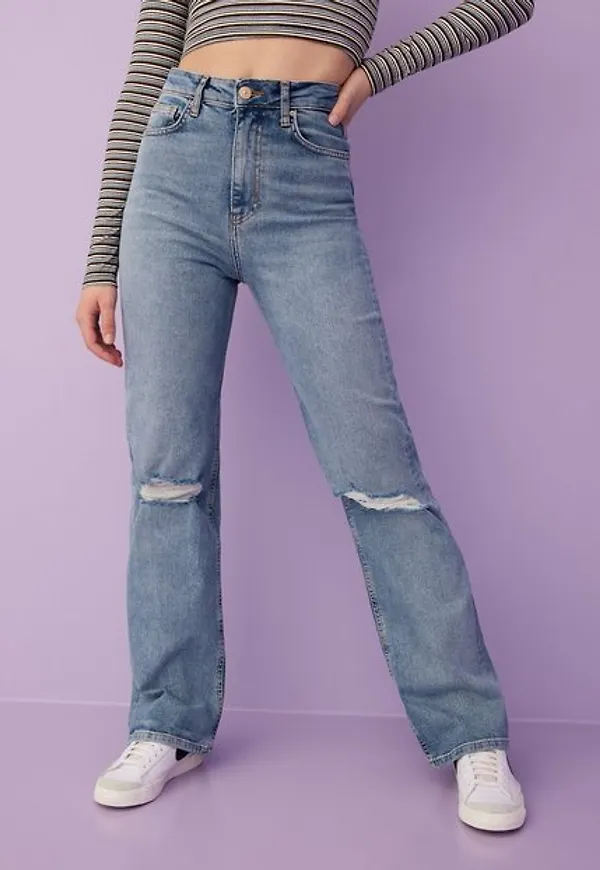 Pieces Pcholly Ultra Hw Wide Destoy Mb Jn High waisted jeans