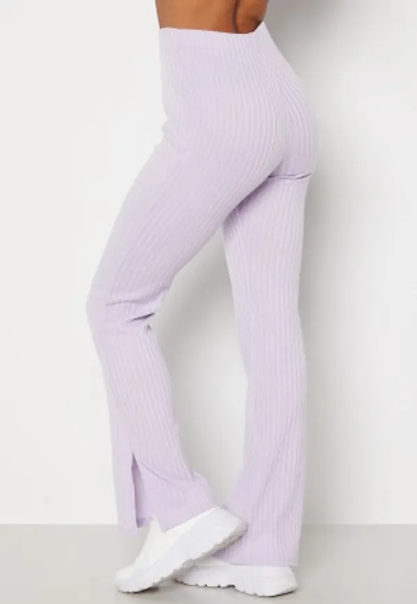 BUBBLEROOM Lesley rib trousers Light lilac S
