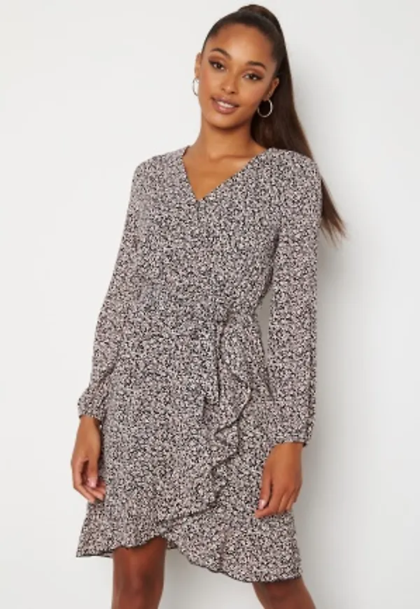 Sisters Point New Greto Dress 010 Blk/Rose Flower XS