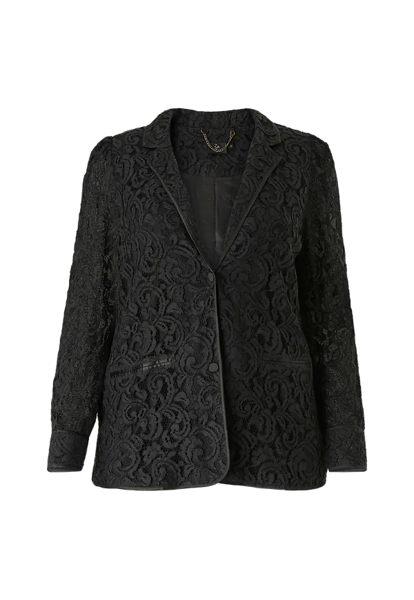 ZAY - Spetskavaj yElectra L/S Lace Blazer - Svart