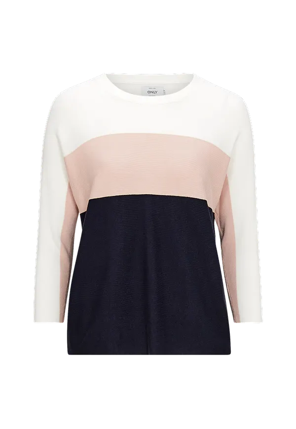 Only - Tröja onlRegitze 3/4 Pullover - Vit