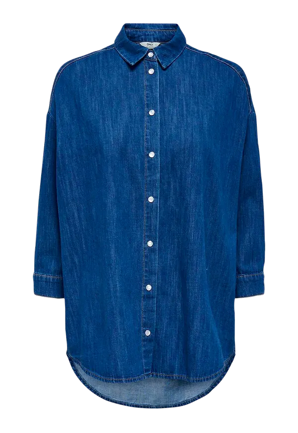 Only - Jeansskjorta onlVigga Life LS Dnm Shirt - Blå