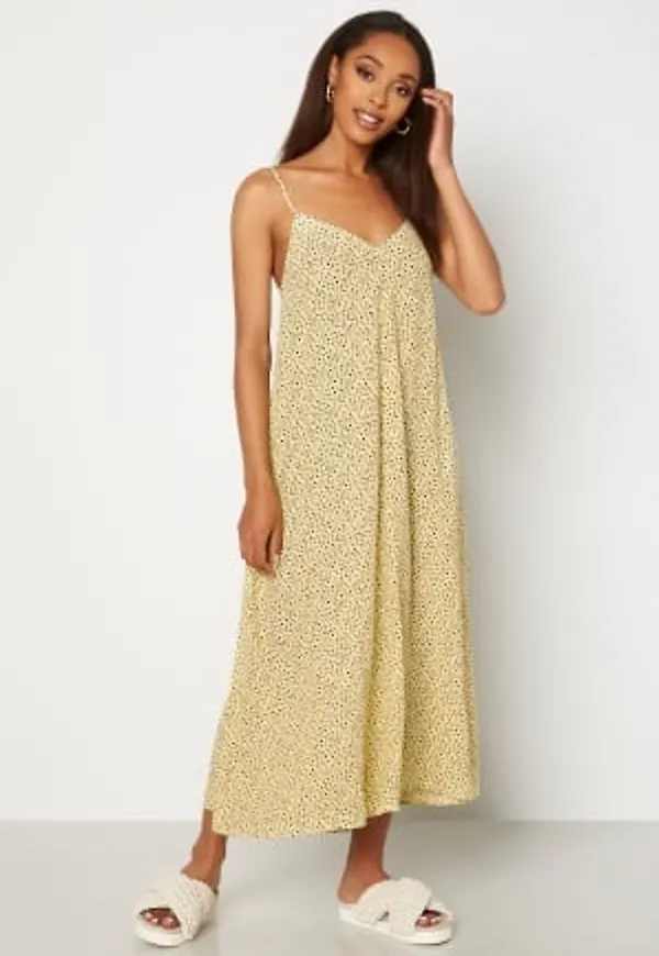 VERO MODA Nora New Singlet Calf Dress French Vanilla AOP N XS