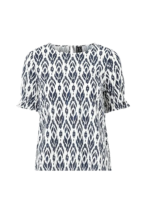 Vero Moda - Blus vmDichte S/S O-neck Top - Vit
