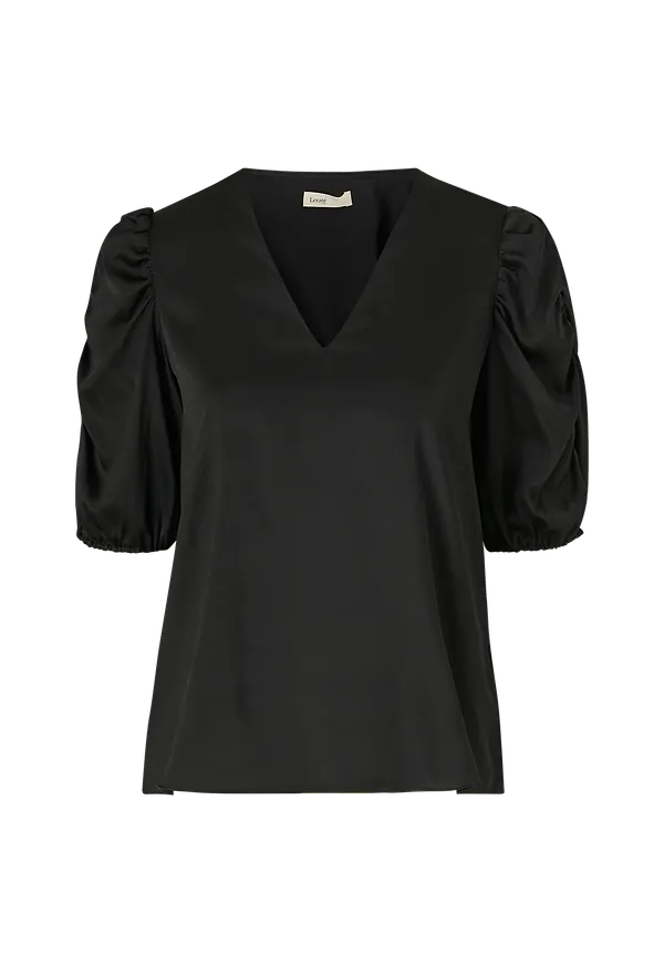 Levete Room - Sidenblus LR-Dakota 19 Shirt - Svart