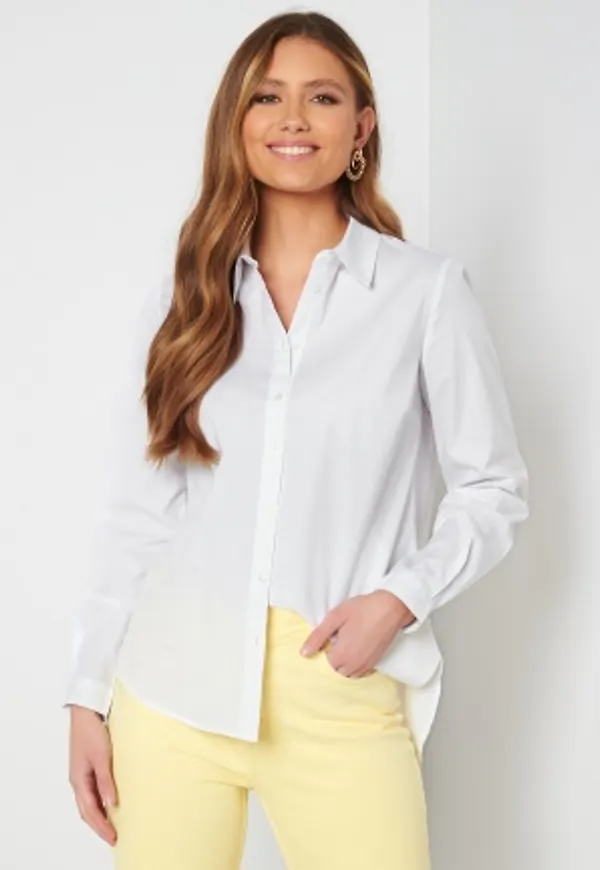 VILA Gimas L/S Shirt Optical Snow 36