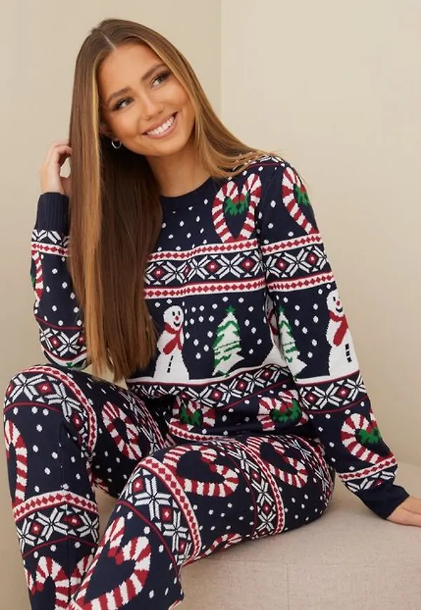 Vila Vikniltan L/S X-Mas Star Knit Top Stickade tröjor