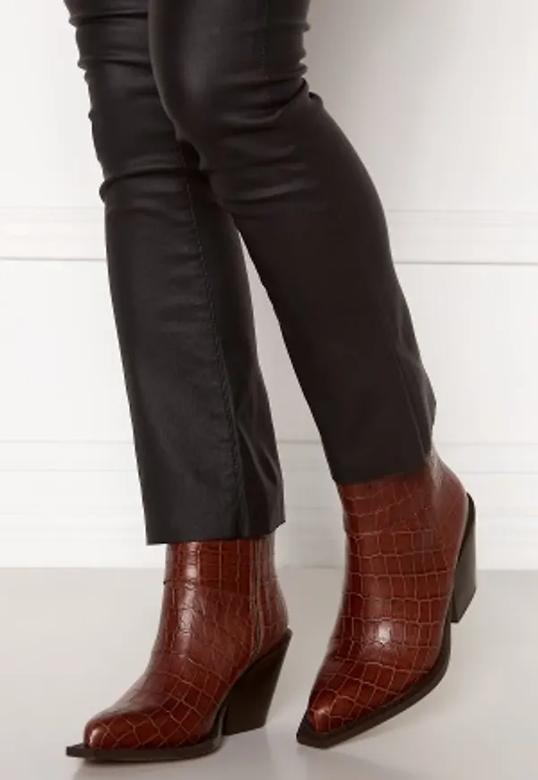 Pieces Jean Leather Boot Cognac 37