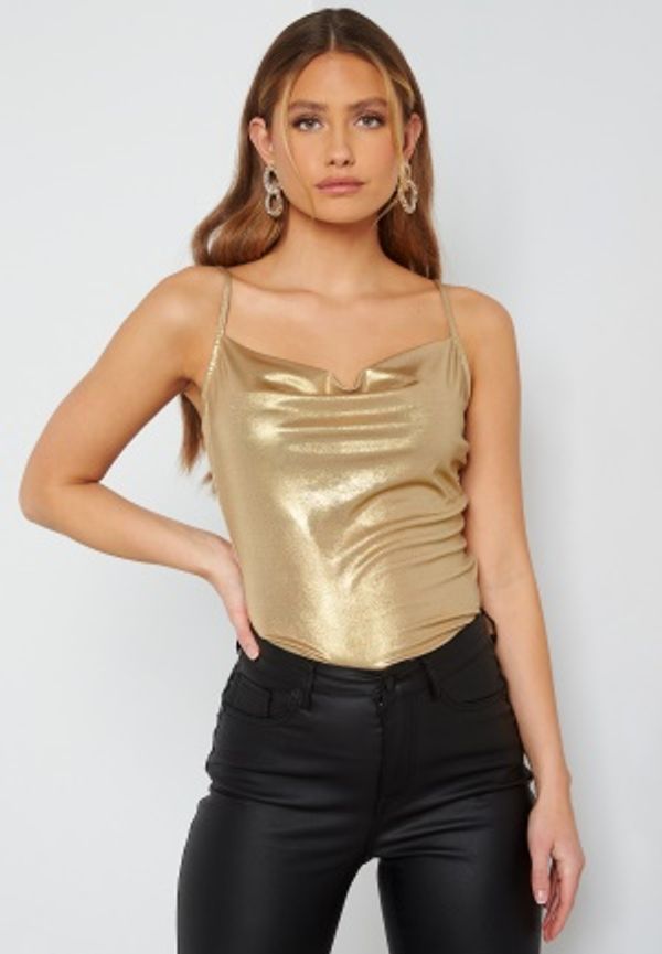 BUBBLEROOM Lova metallic top Gold-coloured L