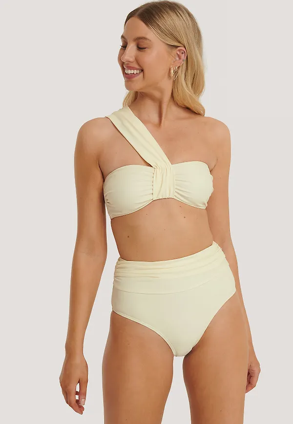 NA-KD Swimwear Maxibikinibyxa Med Hög Midja - Offwhite