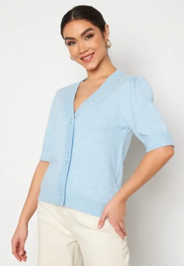 VILA Ril Short Knit Cardigan Kentucky Blue Mel. L