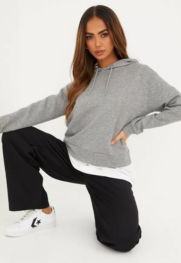 Only Play Onplounge Ls Hood Sweat - Noos Tröjor Light Grey Melange