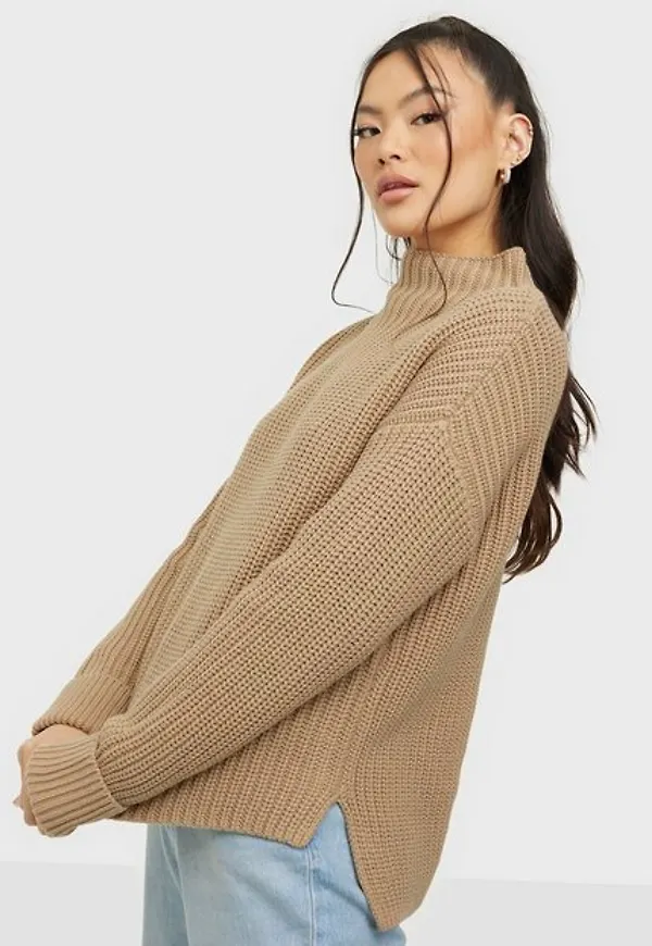 Selected Femme Slfselma Ls Knit T-Neck B Stickade tröjor