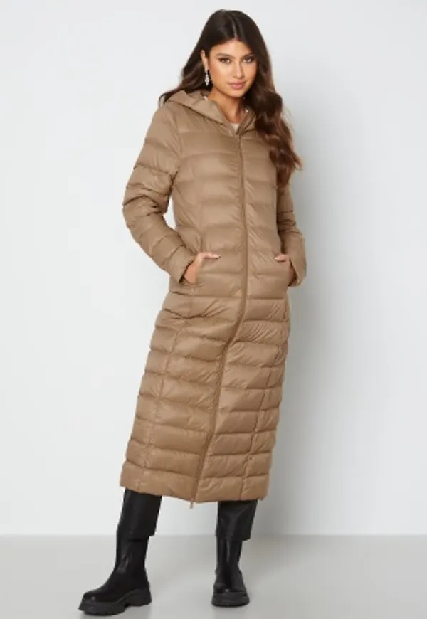 VILA Manya New Long Light Down Jacket Tigers Eye 36