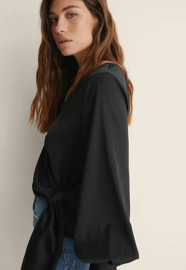 NA-KD Satintopp - Black