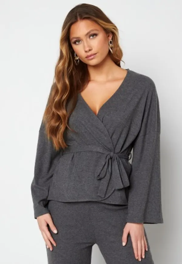 Happy Holly Scarlet kimono jacket Dark grey melange 36/38