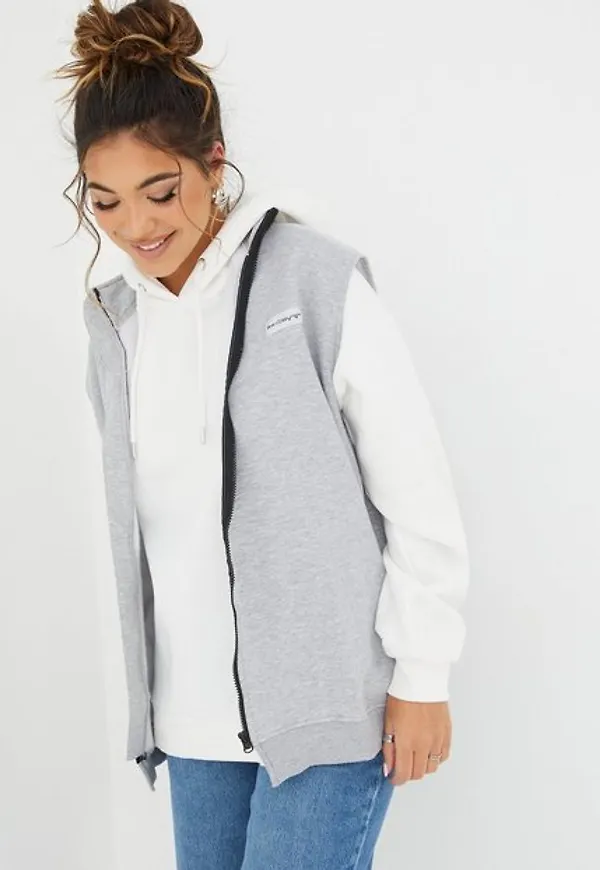 Public Desire Exposed Label Funnel Neck Gilet Västar