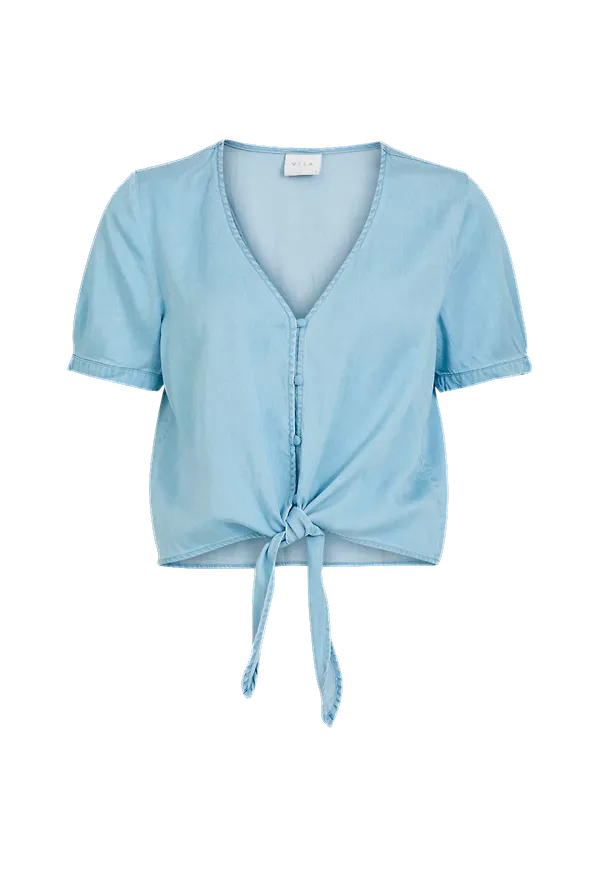 Vila - Blus viMira Bista S/S Shirt - Blå