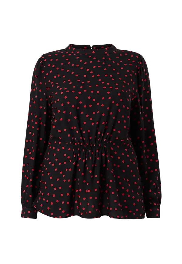 Only Carmakoma - Blus carNia Life LS Blouse - Svart