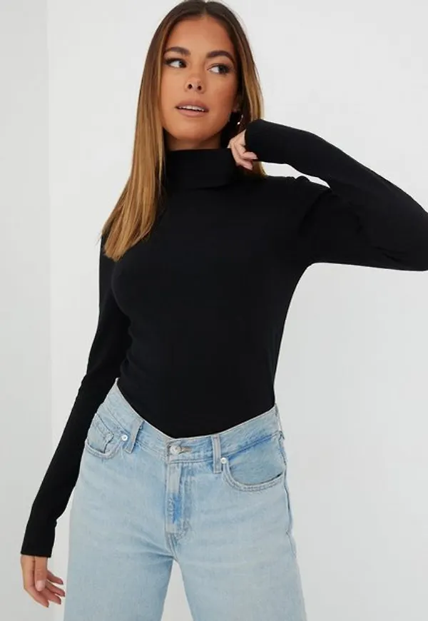 Object Collectors Item Objthess L/S Rollneck Knit Pullover Polotröjor Black